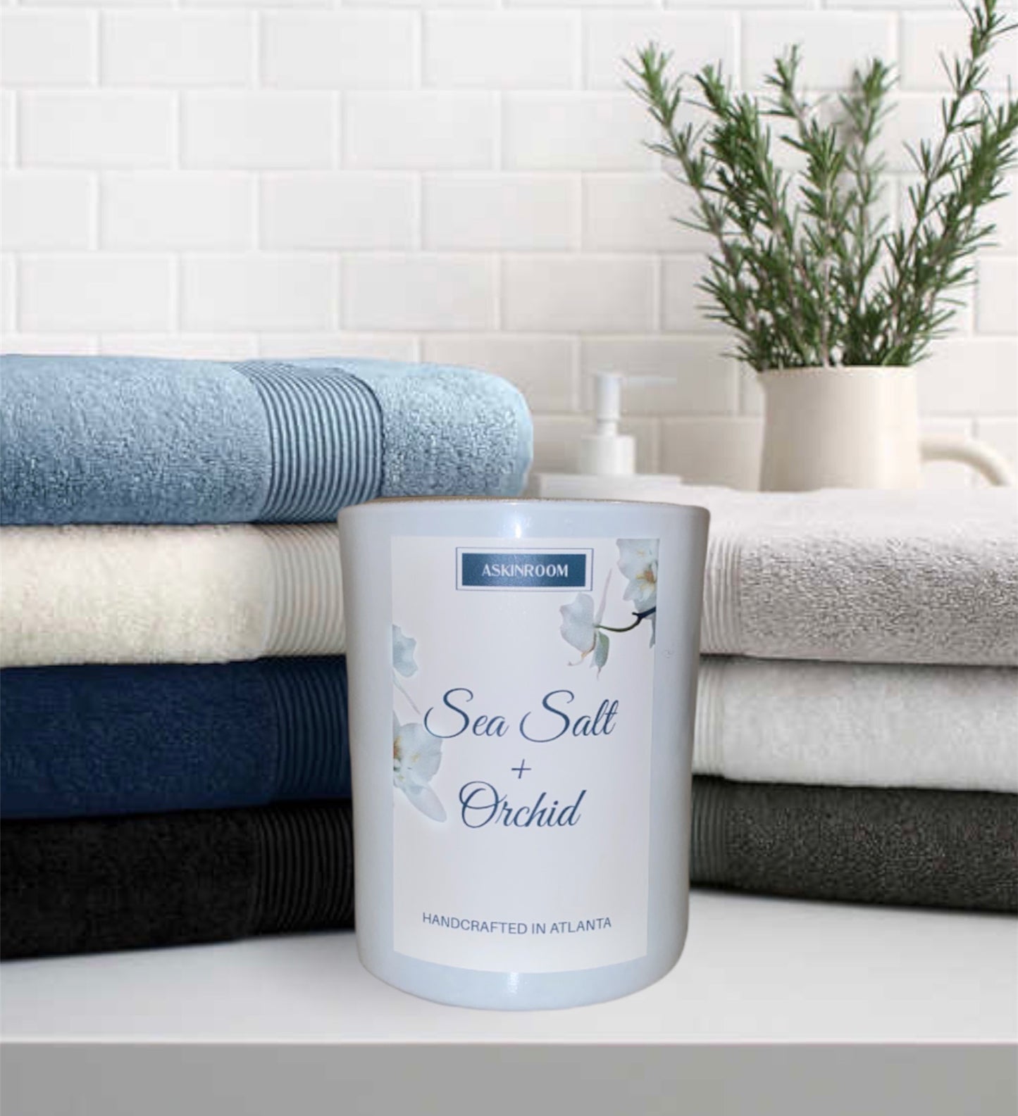 Sea Salt + Orchid Candle